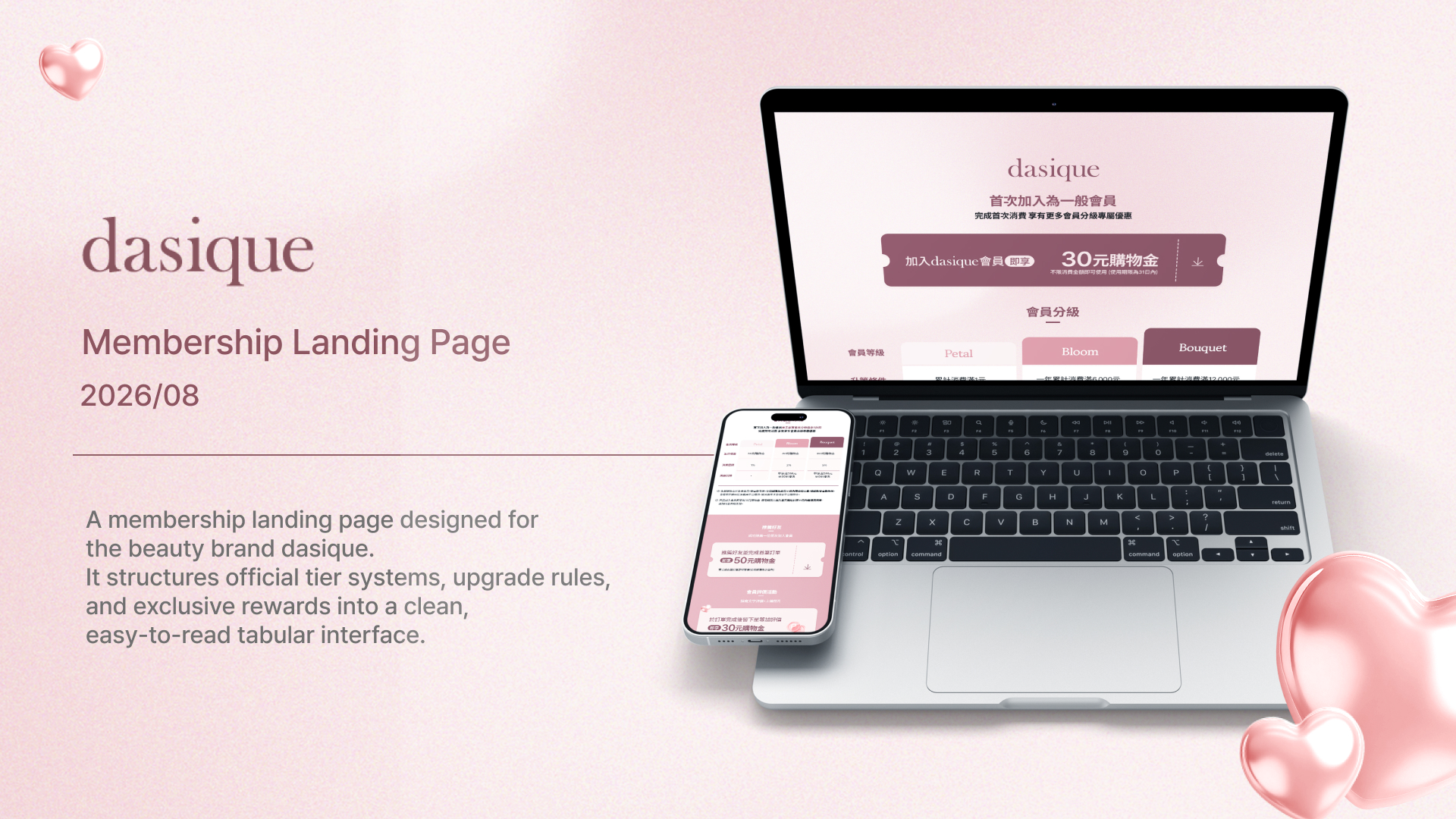 dasique Membership Landing Page_cover